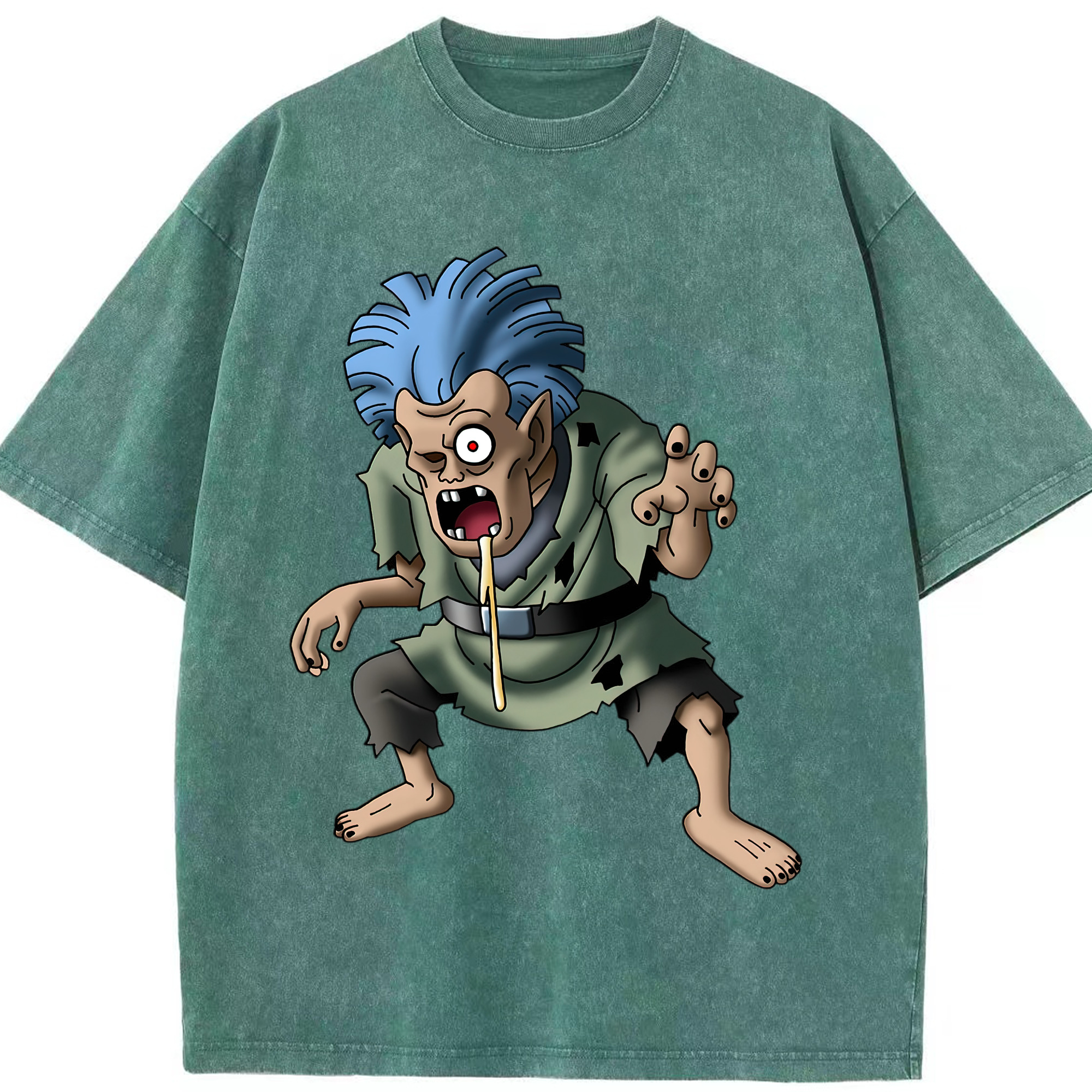 （画像用） ドラゴンクエスト Doragon Kuesuto Dragon Quest 綿100% ヴィンテージ風 半袖Tシャツ（フロントプリント）